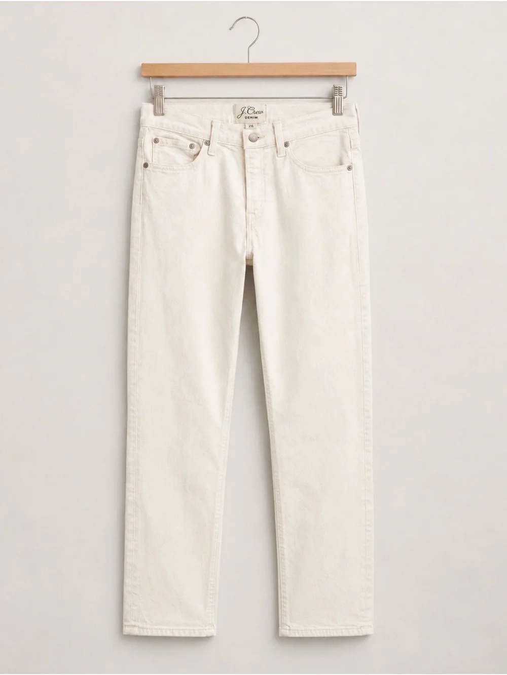 J.Crew White Slim Straight Jeans Size 26 + Blue Ruffle Sweater Size Small